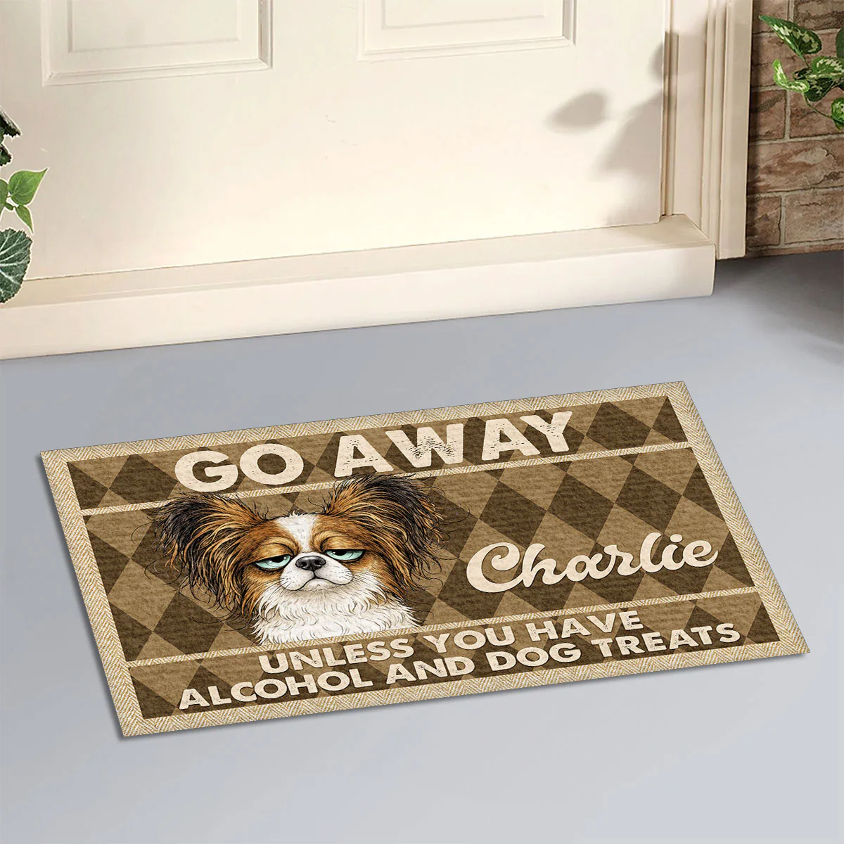 Unless You Have Alcohol And Dog Treats - Personalized Custom Doormat - Image 2