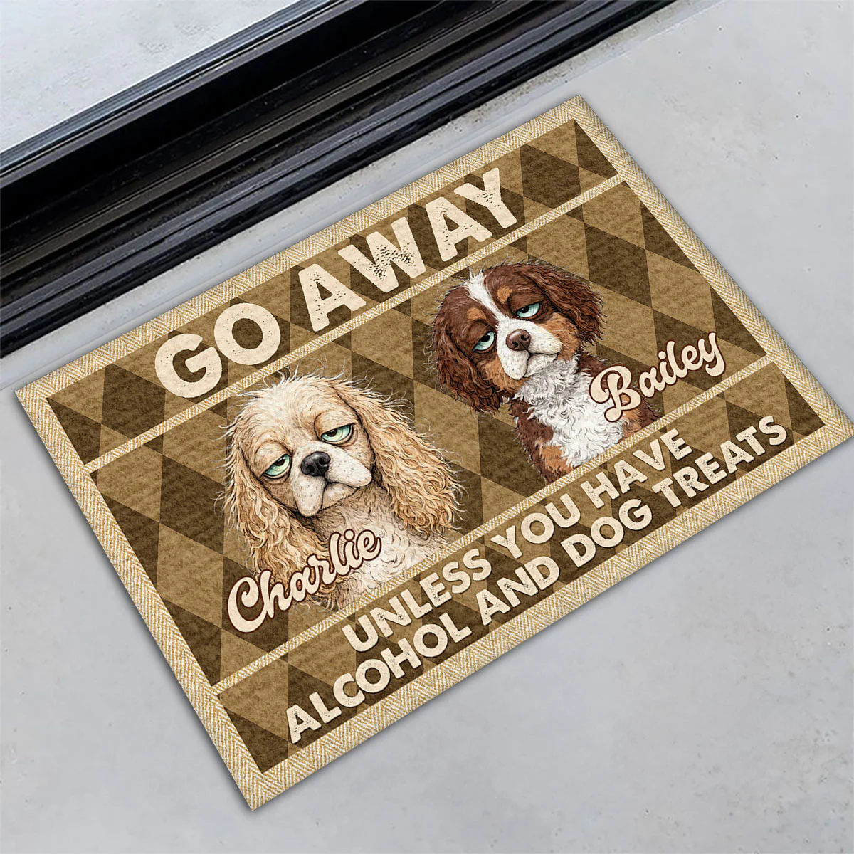 Unless You Have Alcohol And Dog Treats - Personalized Custom Doormat - Image 3