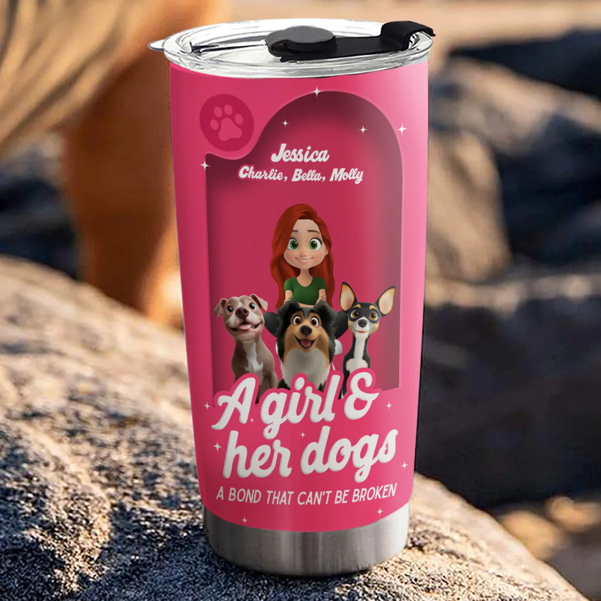 Us In The Box Version 2 - Personalized Custom 3D Effect Tumbler - Image 3
