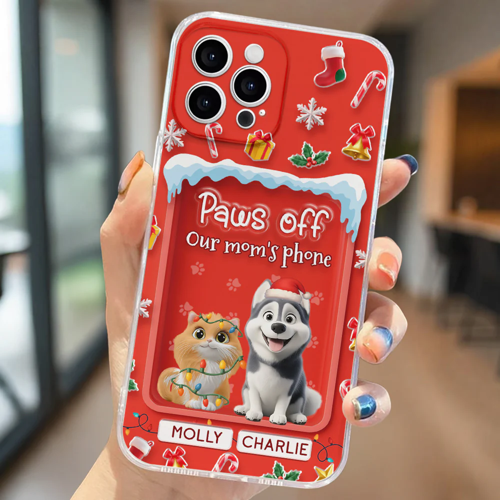 Us Under The Mistletoe - Personalized Custom 3D Effect Phone Case - Image 2