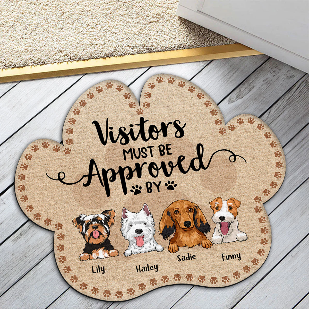 Visitors Must Be Approved By - Personalized Custom Doormat - Image 4