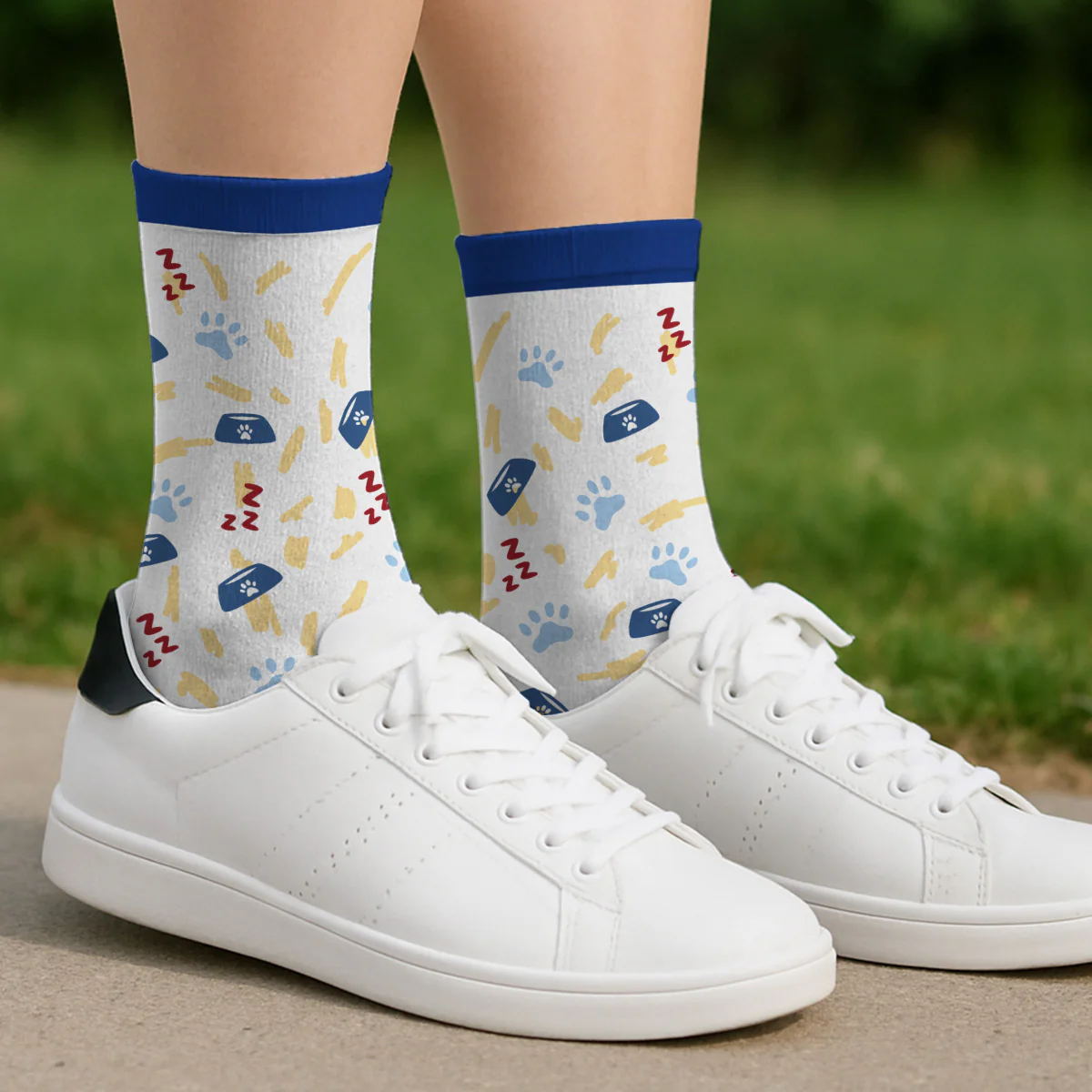 Wake Me Up Never - Personalized Custom Crew Socks - Image 4