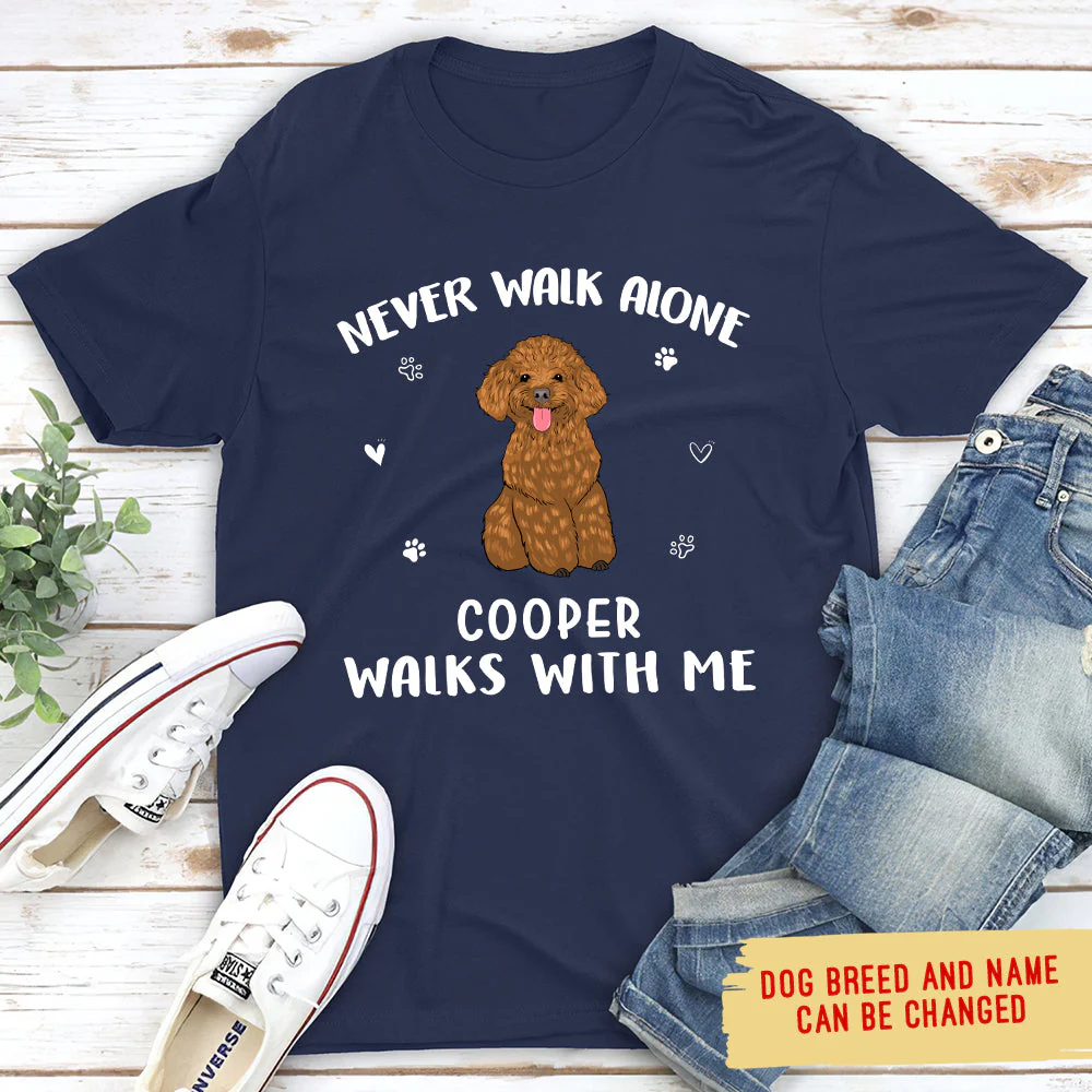 Walk With Me - Personalized Custom Unisex T-shirt - Image 2