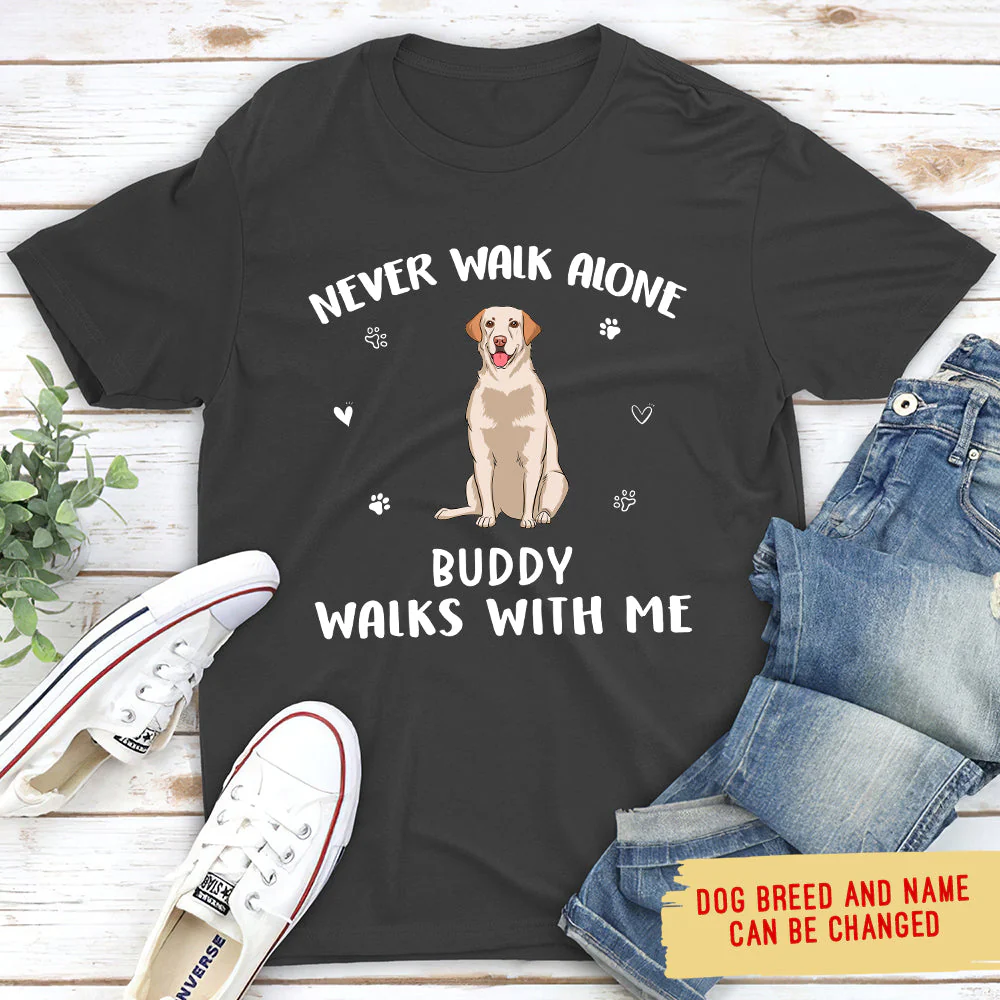Walk With Me - Personalized Custom Unisex T-shirt - Image 5