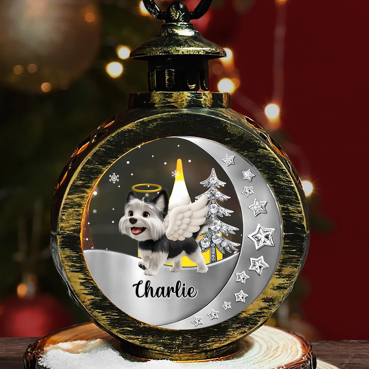Walking Beside You - Personalized Custom 3D Effect Christmas Lantern