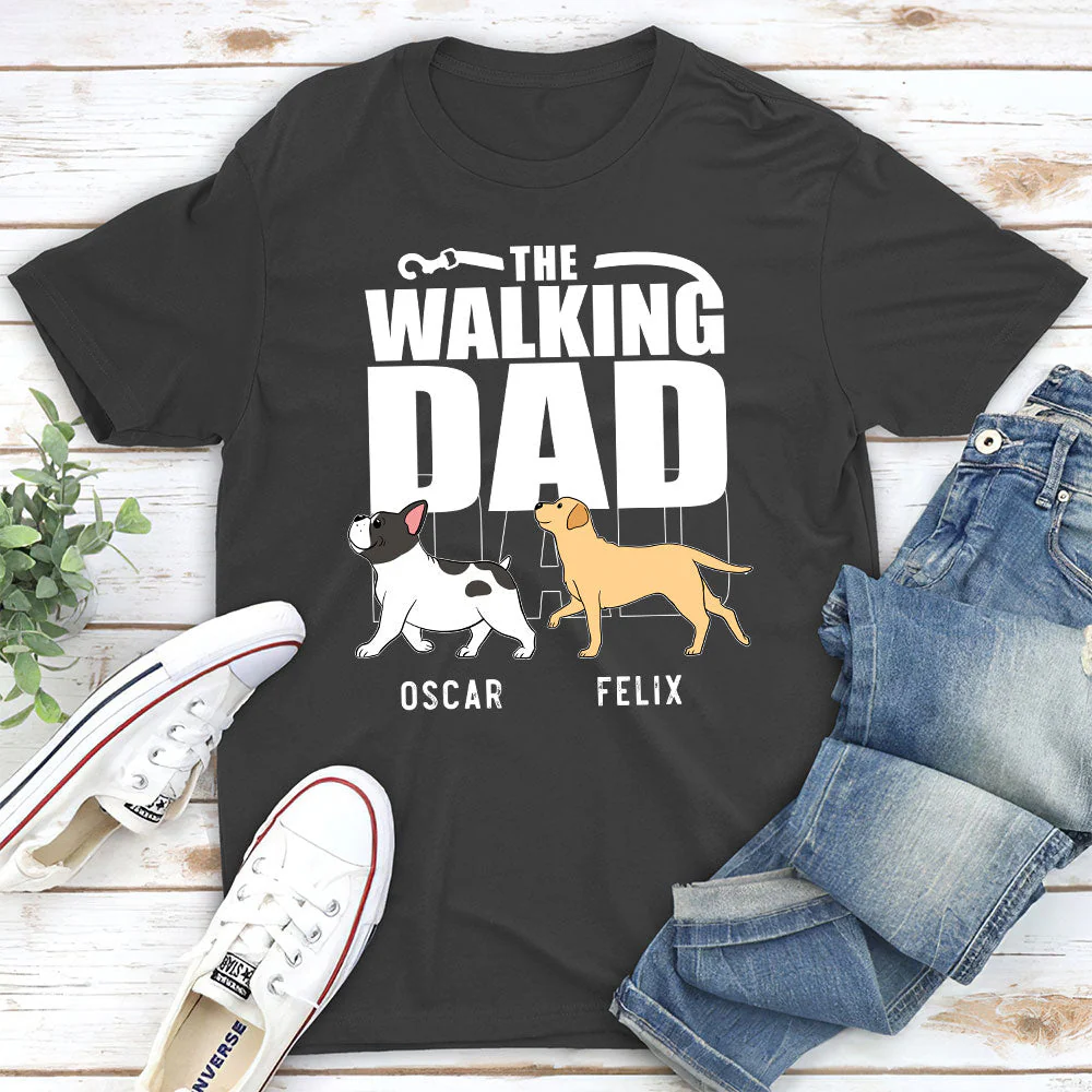 Walking Dad/Mom - Personalized Custom Premium T-shirt - Image 3