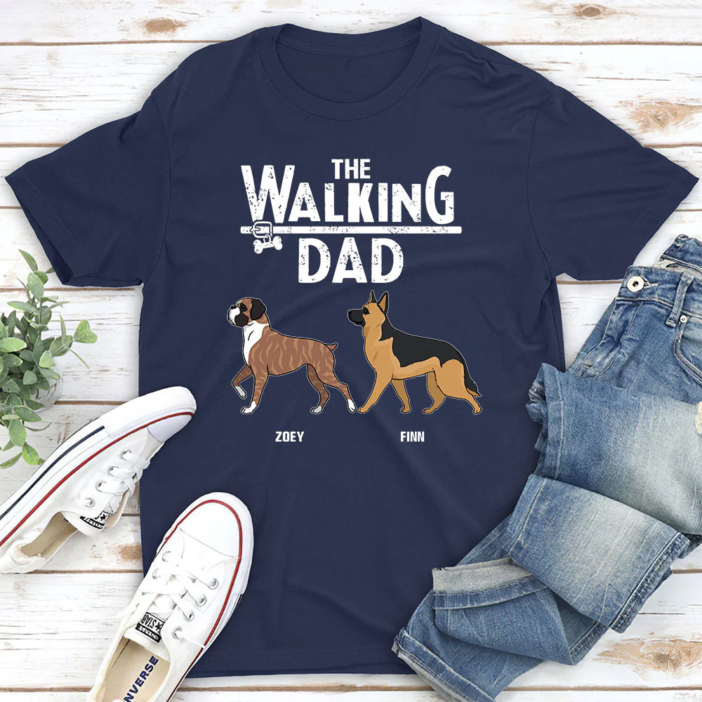 Walking Dad Mom - Personalized Custom Unisex T-shirt - Image 2