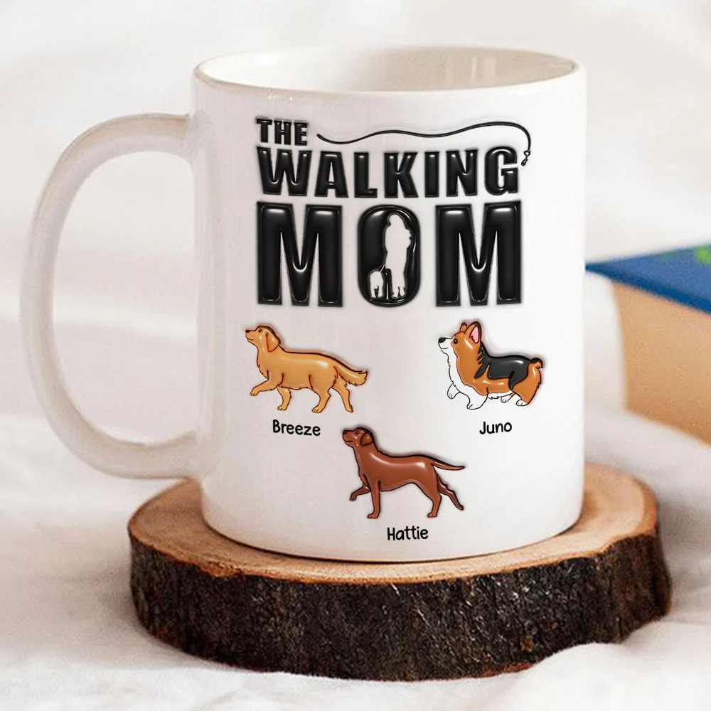 Walking Dad  - Personalized Custom 3D Inflated Effect Mug - Image 3