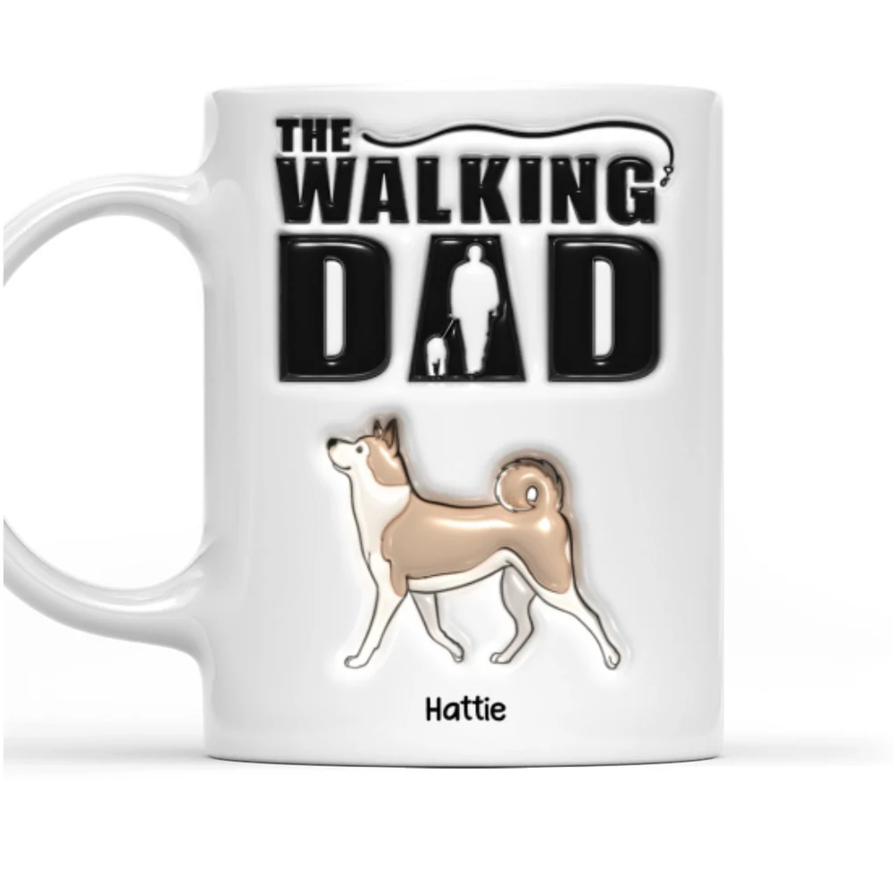 Walking Dad  - Personalized Custom 3D Inflated Effect Mug - Image 7