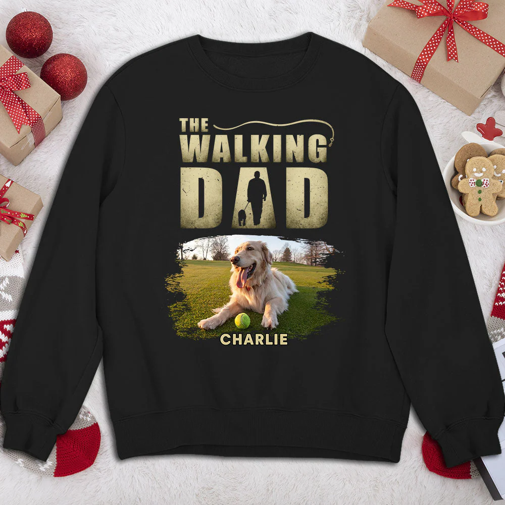 Walking Dad Vintage - Personalized Custom Sweatshirt - Image 5