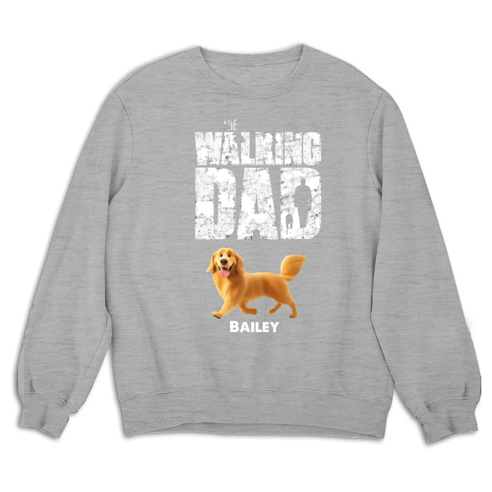 Walking Dog Dad - Personalized Custom Sweatshirt - Image 9
