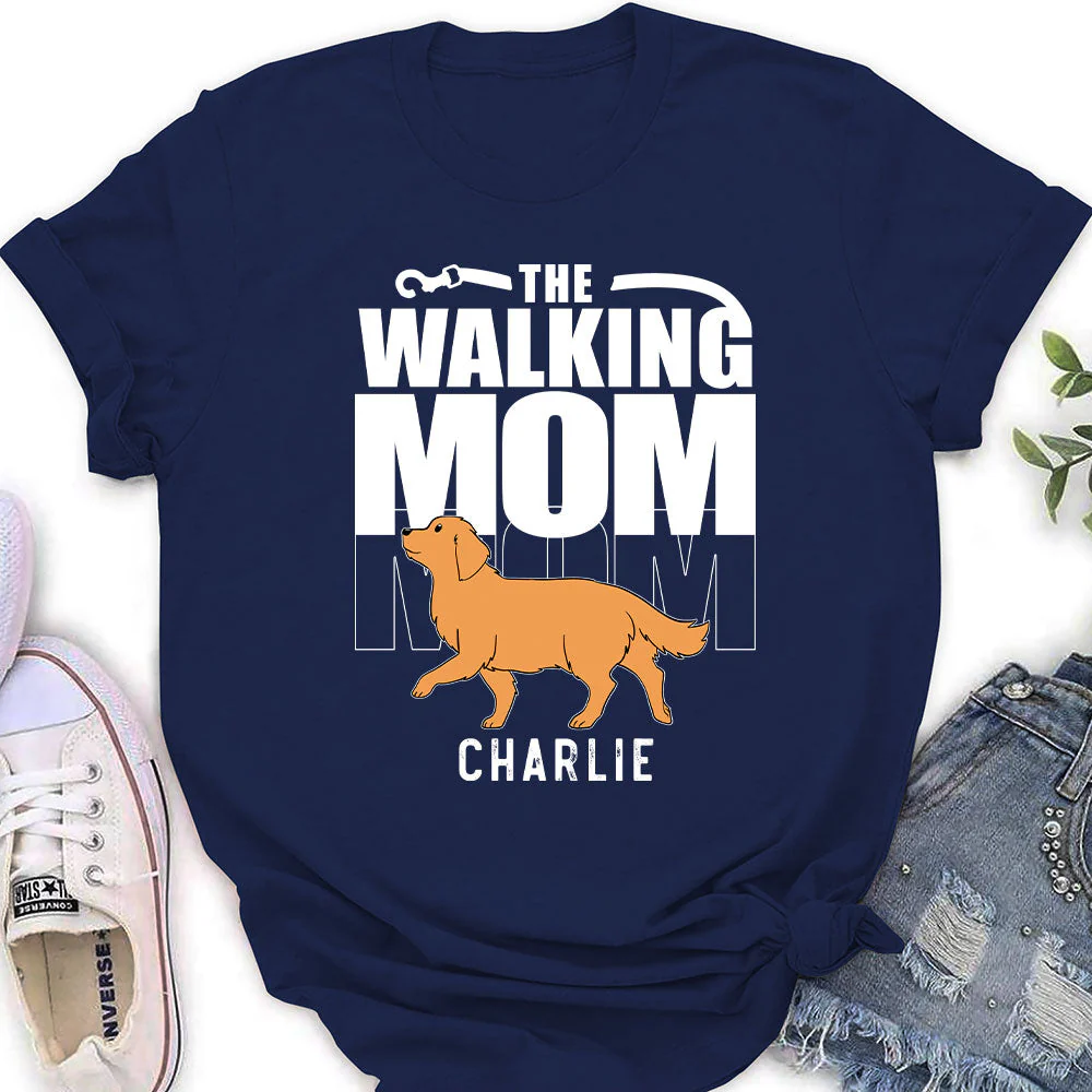 Walking Mom - Personalized Custom Women's T-shirt - Image 2