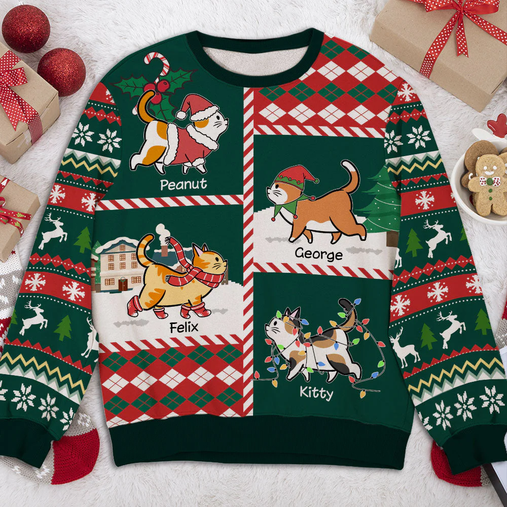 Walking On Snow Patchwork - Personalized Custom All-Over-Print Sweatshirt - Image 4