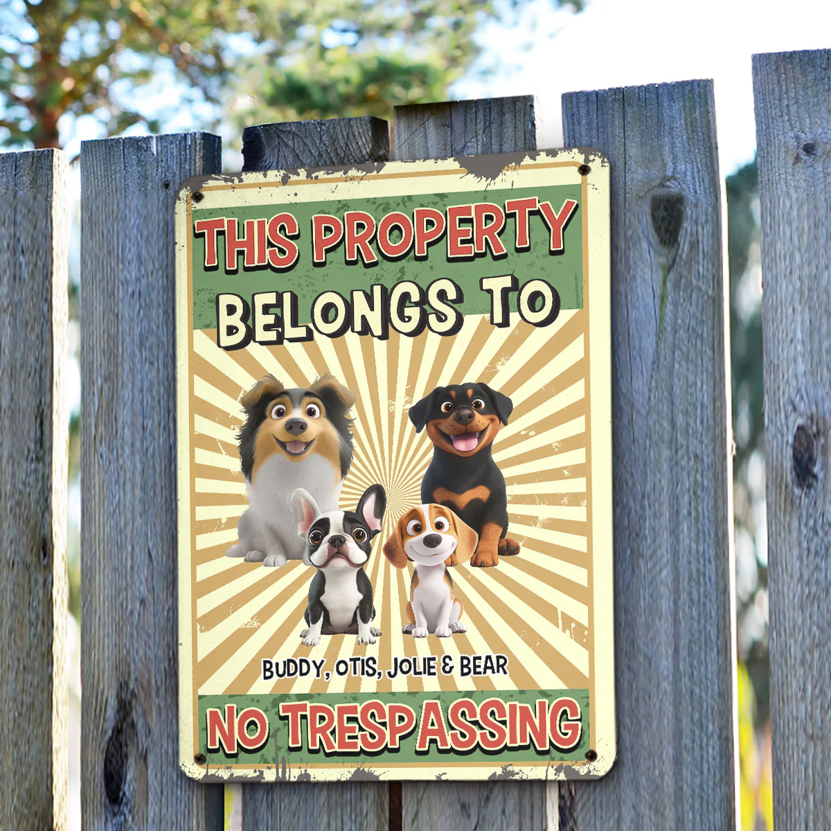 Warning You - Personalized Custom Metal Sign - Image 3