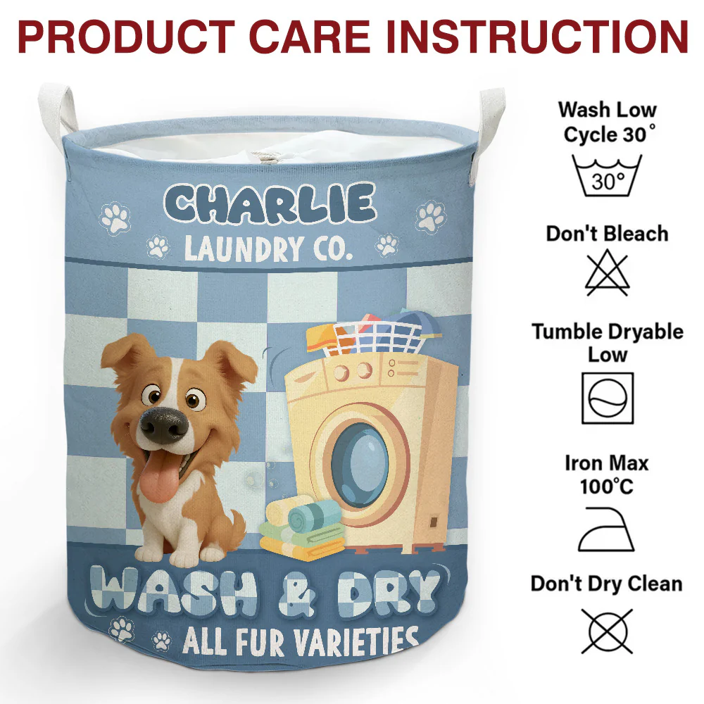 Wash And Dry - Personalized Custom Laundry Basket - Image 5