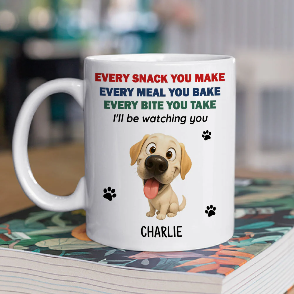 Watching You Dad Mom - Personalized Custom Coffee Mug - Image 2