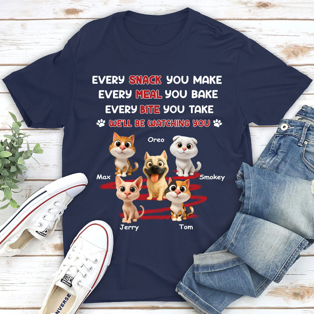 Watching You Forever Pet Version - Personalized Custom Unisex T-Shirt - Image 2