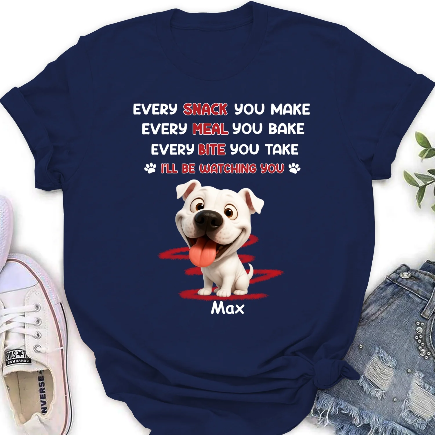 Watching You Forever Pet Version - Personalized Custom Women's T-Shirt - Image 7
