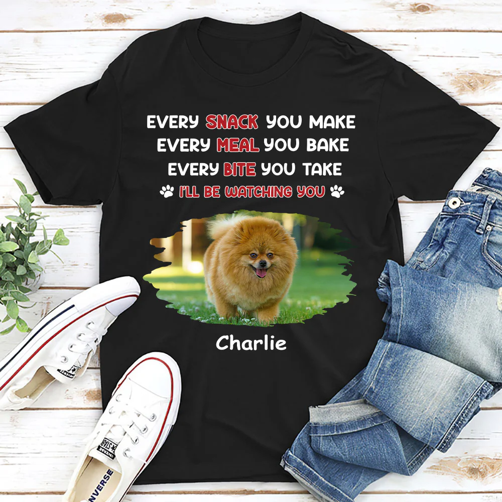Watching You Forever Photo - Personalized Custom Unisex T-shirt - Image 2