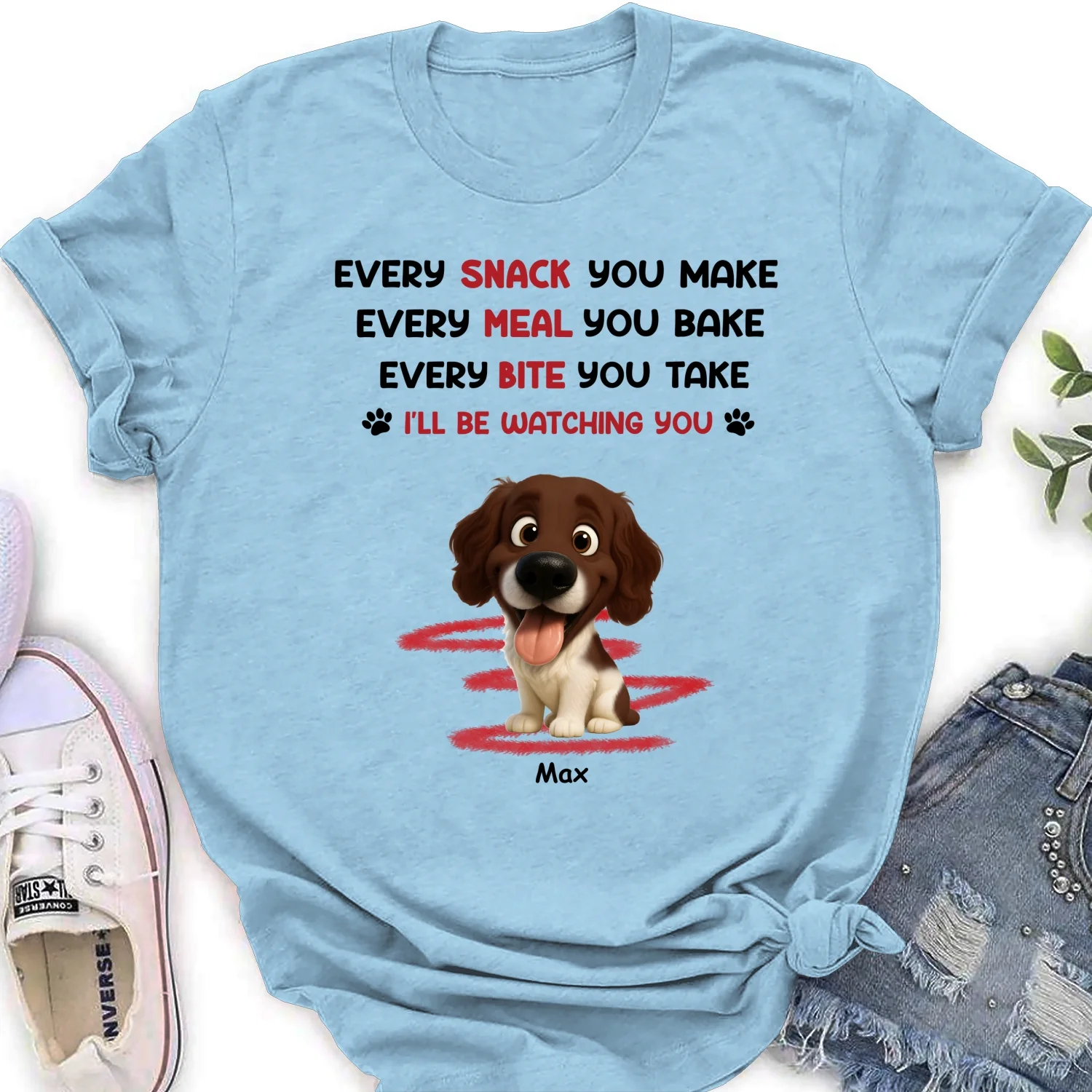 Watching You Forever Version 2 - Personalized Custom Women's T-shirt - Image 8