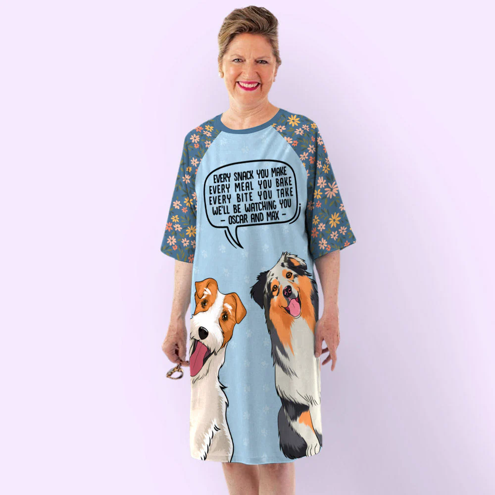 Watching You - Personalized Custom 3/4 Sleeve Dress - Image 4