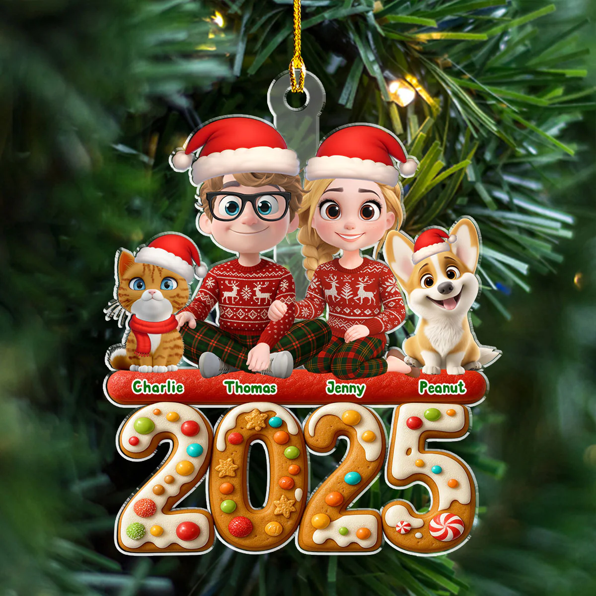 We And Our Pet Version 3 - Personalized Custom Acrylic Ornament - Image 4