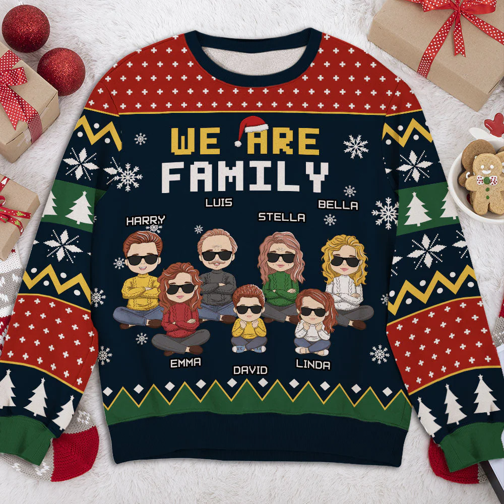 We Are Family - Personalized Custom All-Over-Print Sweatshirt - Image 3