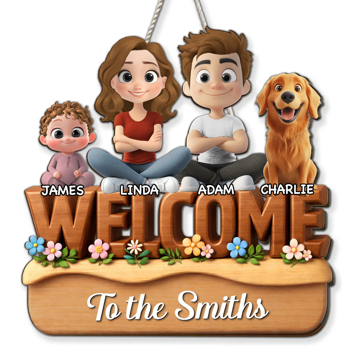 We Are Nice Here - Personalized Custom 3D Effect Wood Sign