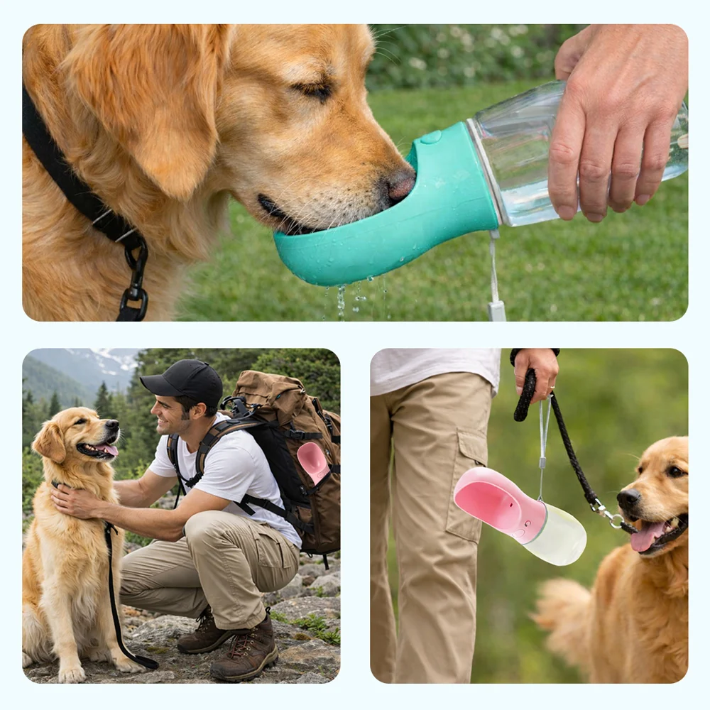 We Do It For You - Personalized Custom Pet Water Bottle With Drinking Feeder - Image 4