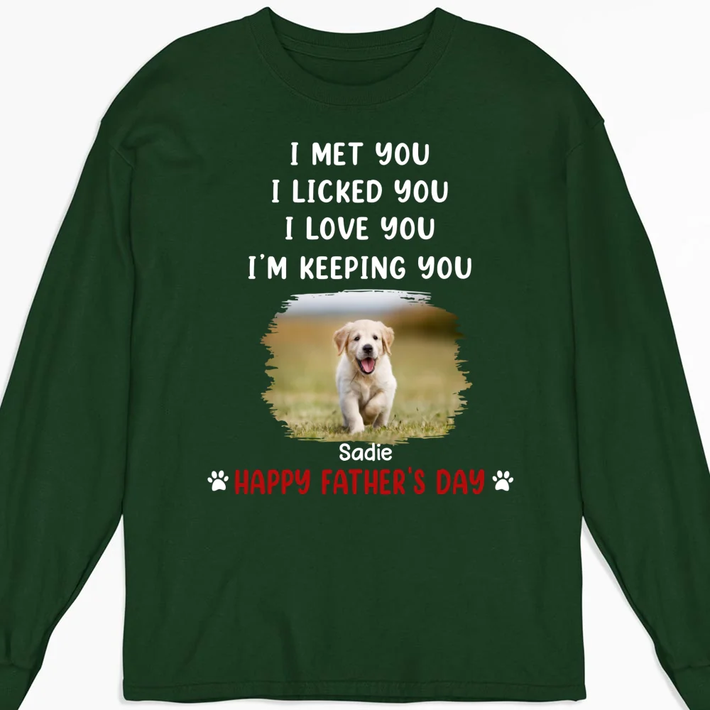 We Licked And Love You Photo - Personalized Custom Long Sleeve T-Shirt - Image 5