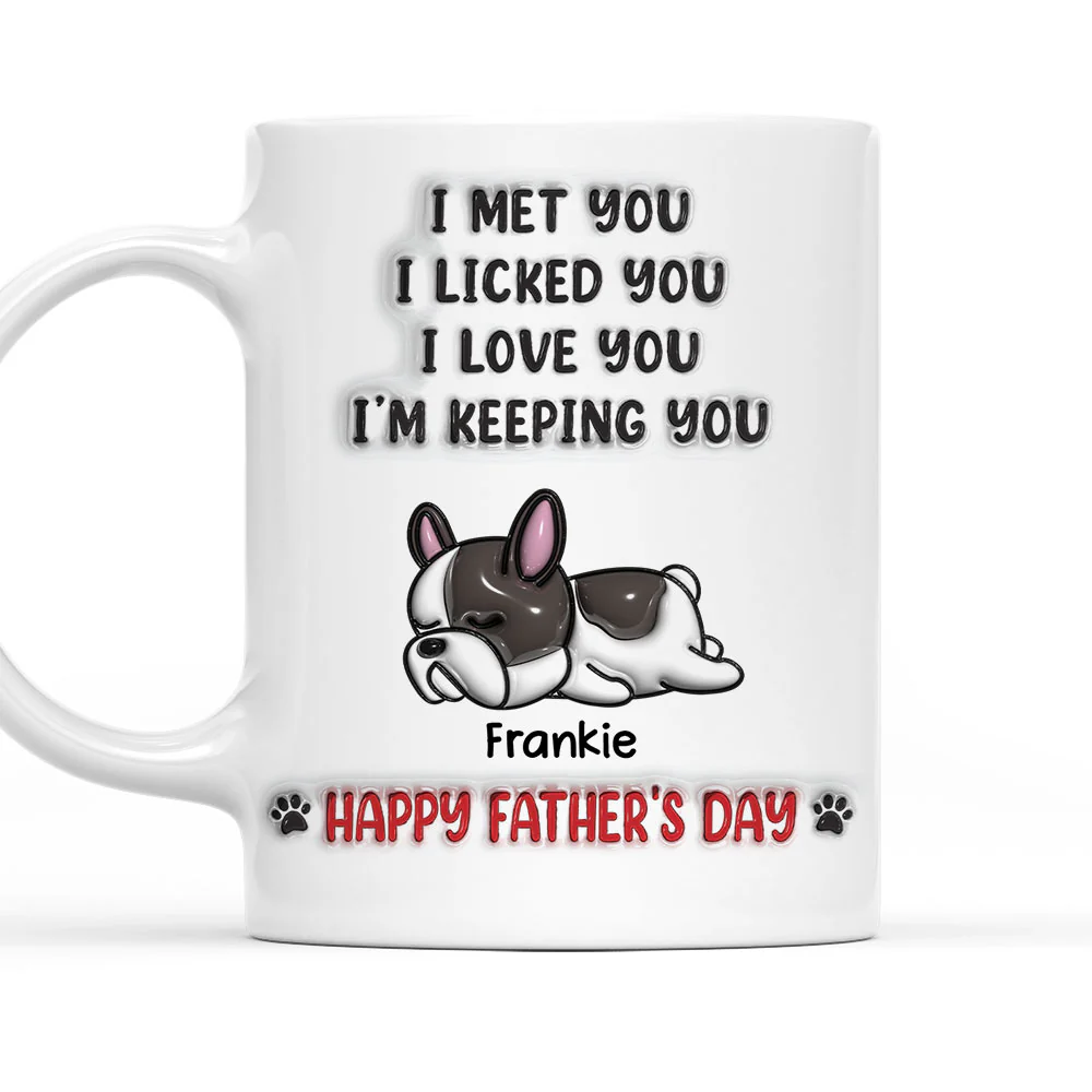We Licked And Love You Ver 3 - Personalized Custom 3D Inflated Effect Coffee Mug