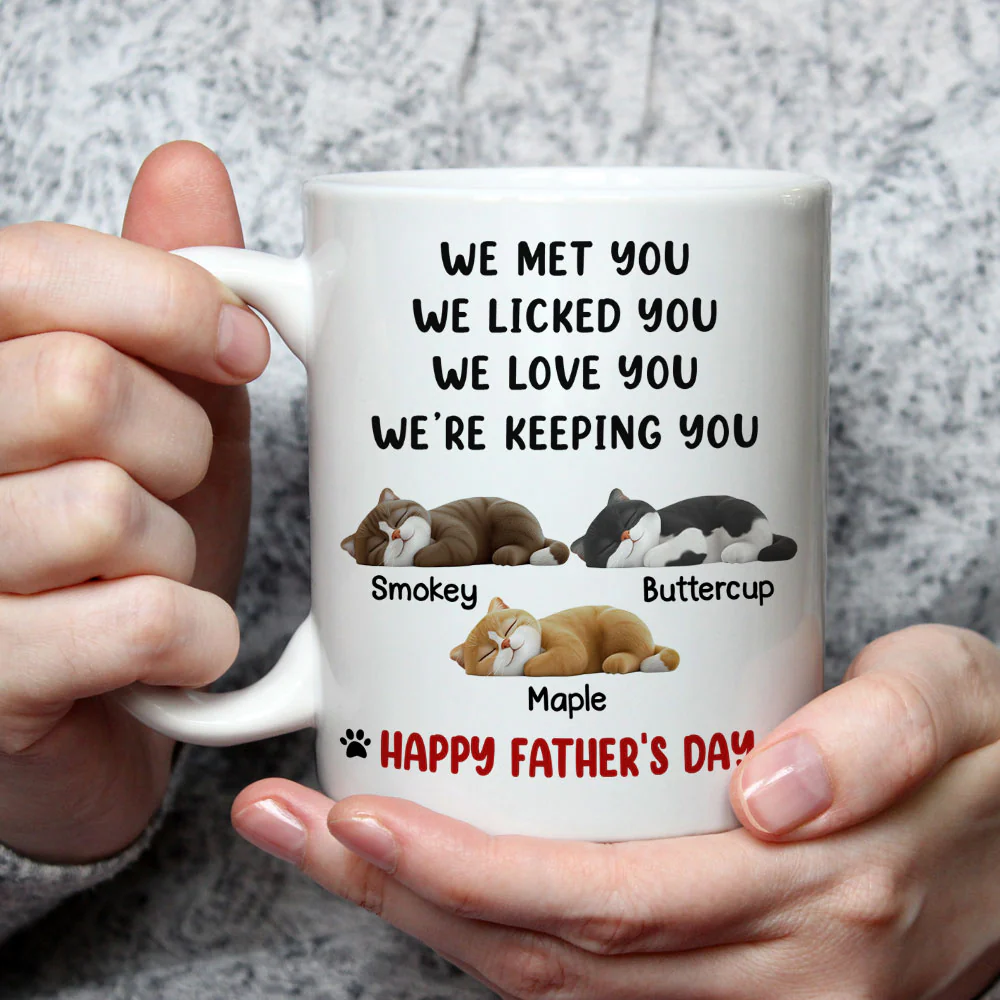 We Licked And Love You Ver Cat - Personalized Custom Coffee Mug - Image 3