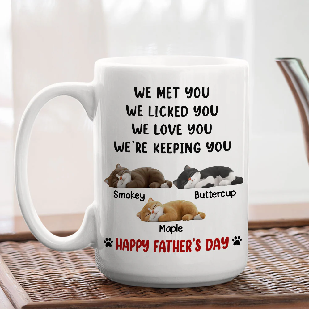 We Licked And Love You Ver Cat - Personalized Custom Coffee Mug - Image 5