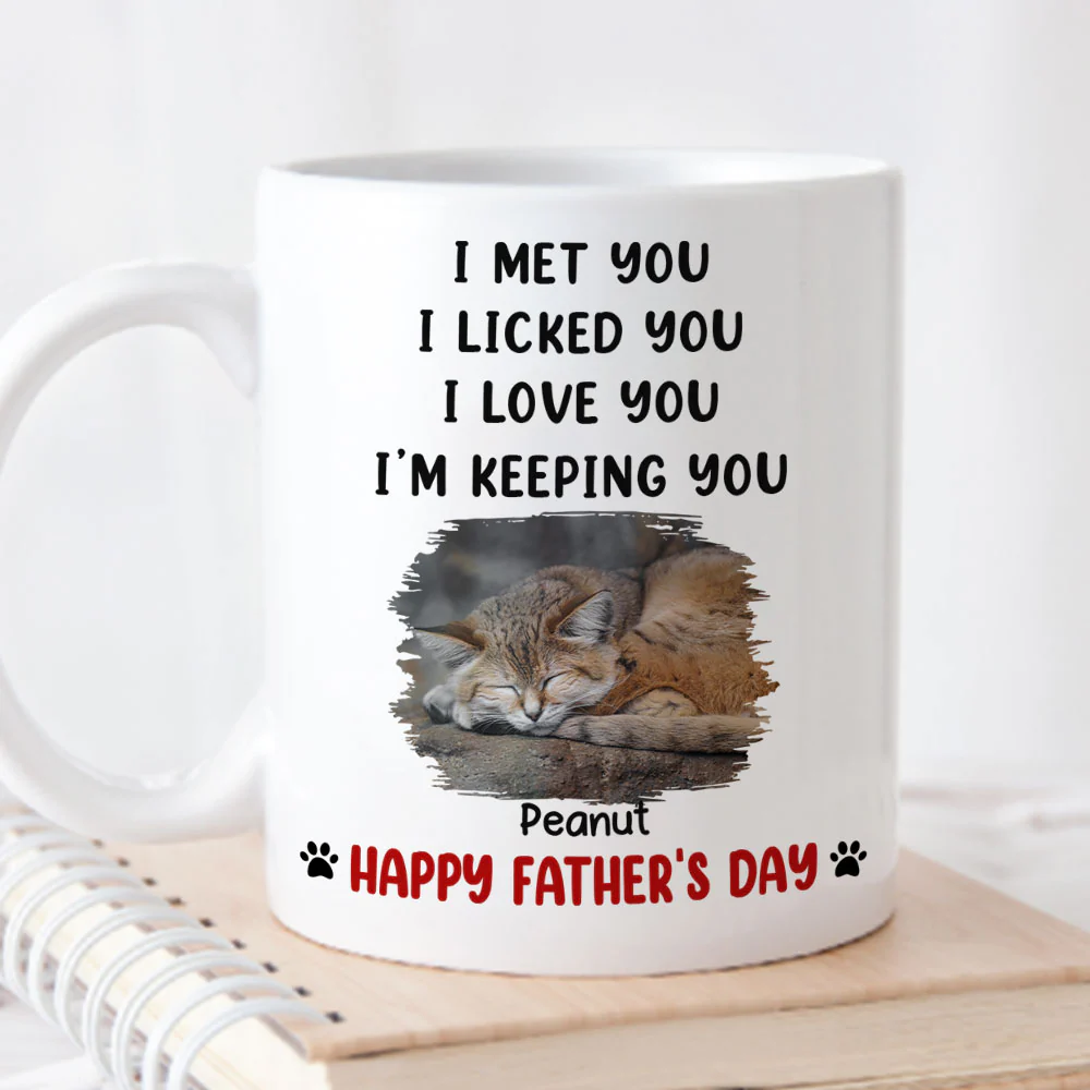 We Licked And Love You Ver Cat Photo - Personalized Custom Coffee Mug