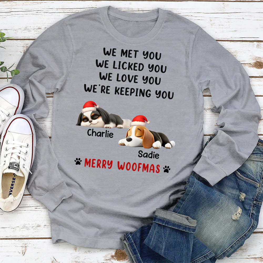 We Licked And Love You Ver Christmas  - Personalized Custom Long Sleeve T-Shirt - Image 2