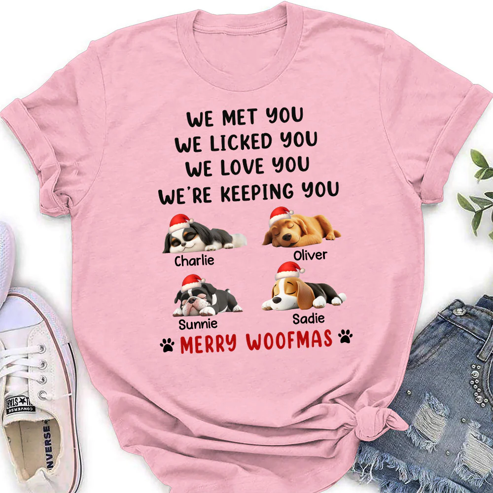 We Licked And Love You Ver Christmas  - Personalized Custom Women's T-Shirt - Image 3