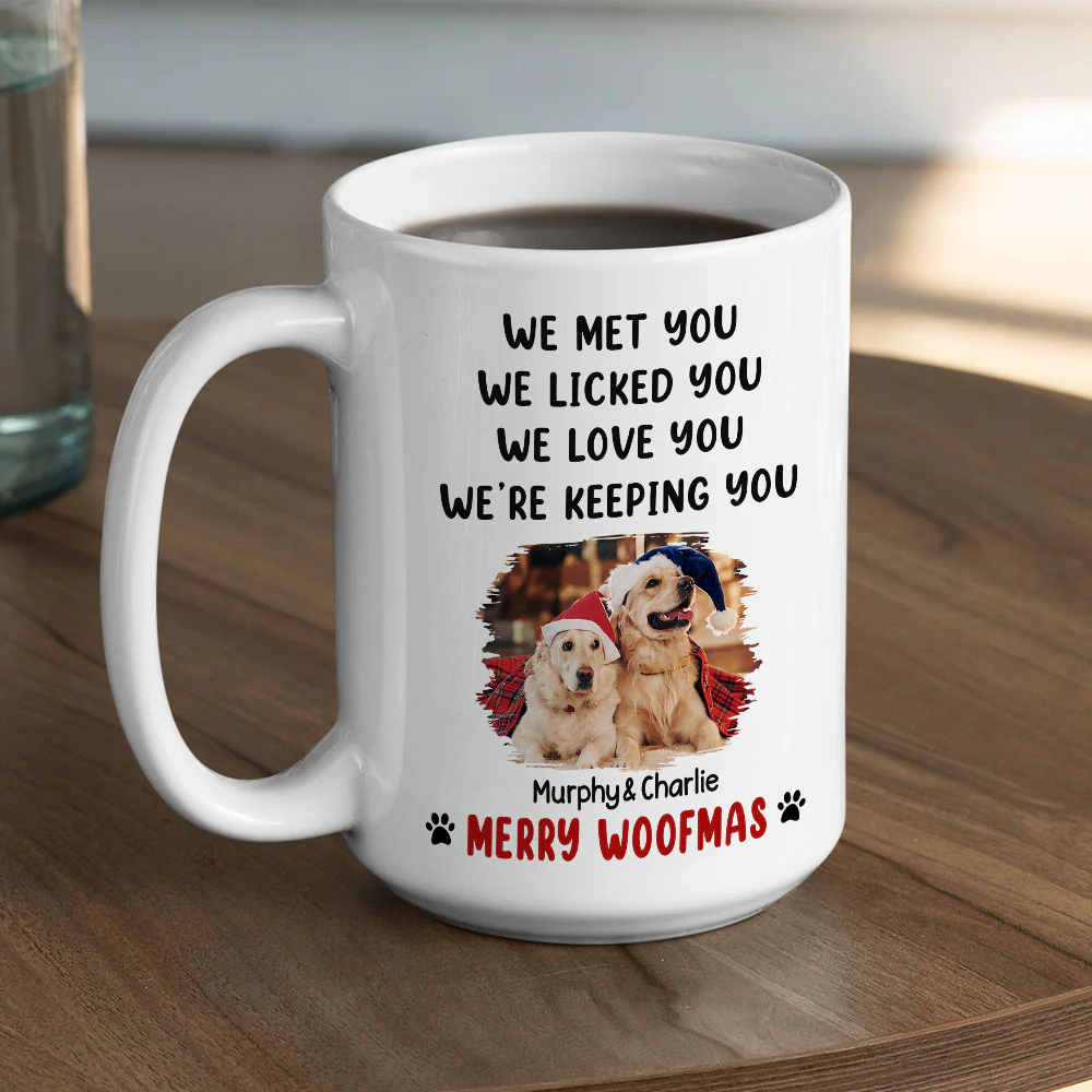 We Licked And Love You Ver Christmas Photo - Personalized Custom Coffee Mug - Image 4
