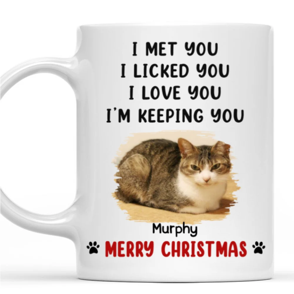 We Licked And Love You Ver Pet Christmas Photo - Personalized Custom Coffee Mug - Image 6