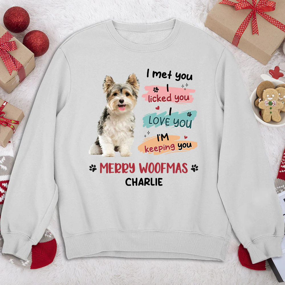 We Licked You Photo - Personalized Custom Sweatshirt