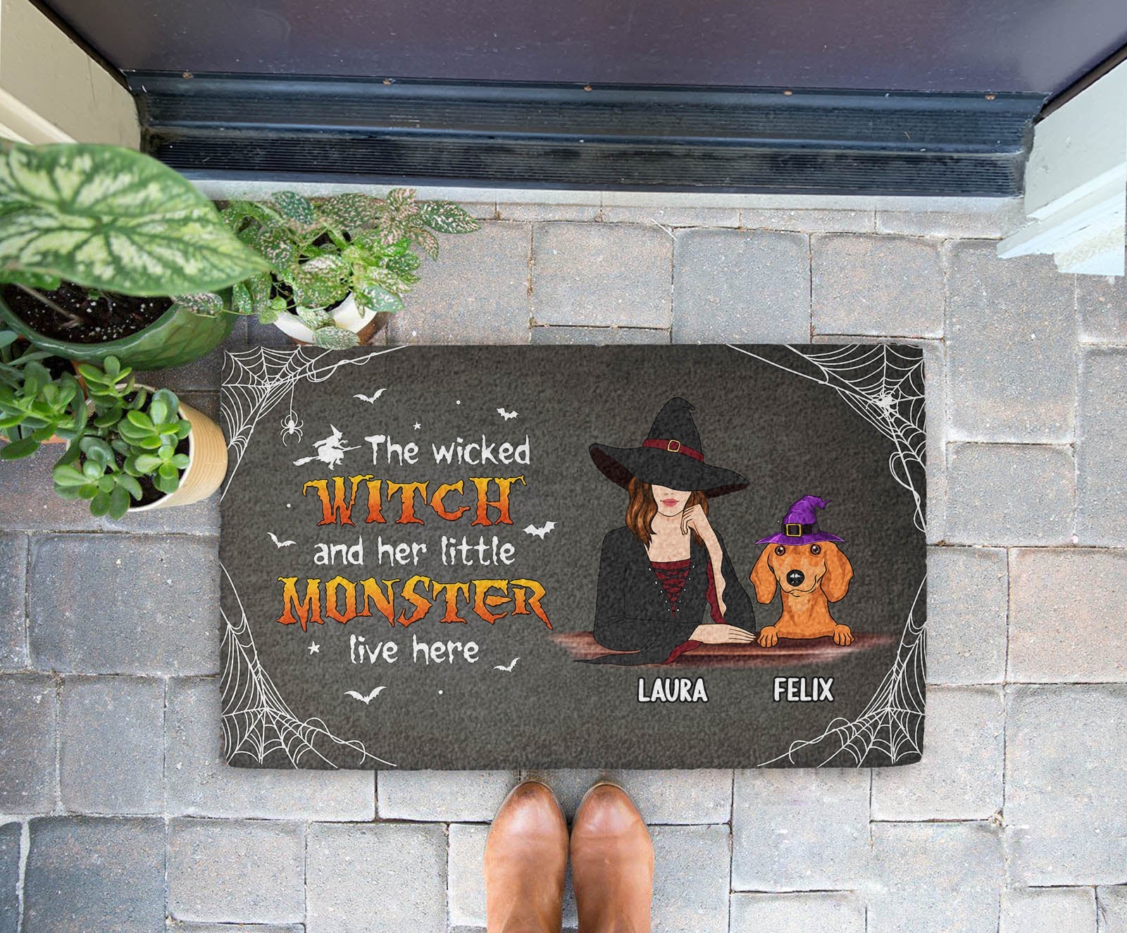 We Live Here - Personalized Custom Doormat - Image 5