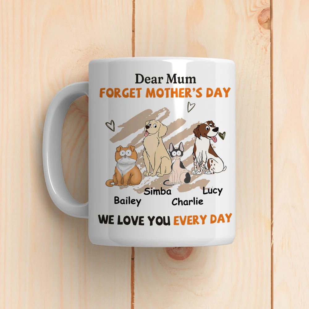 We Love You Every Day Mom - Personalized Custom Coffee Mug - Image 2