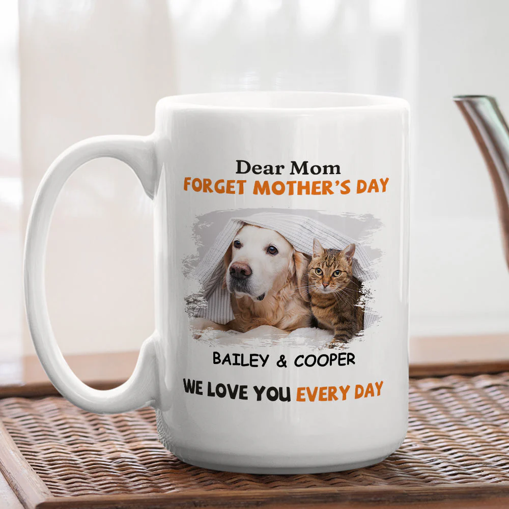 We Love You Every Day Mom - Personalized Custom Coffee Mug - Image 5