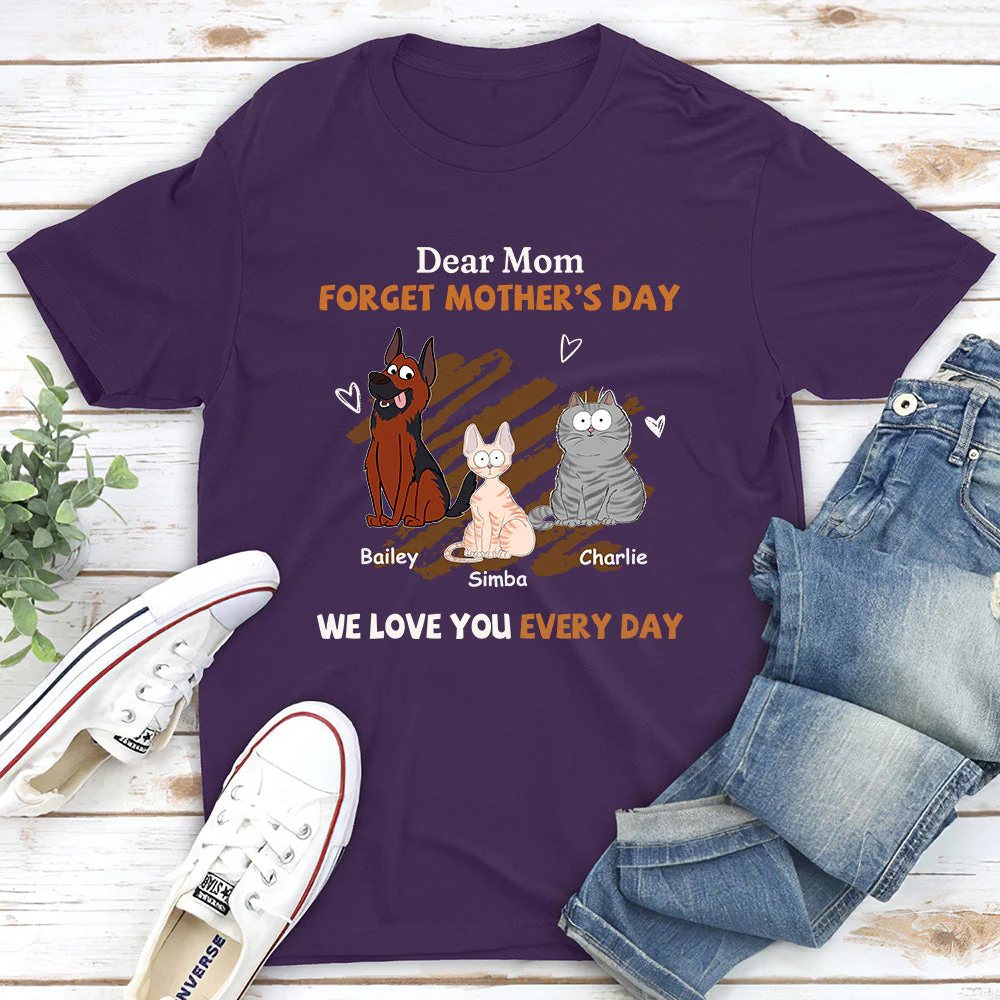 We Love You Every Day Mom - Personalized Custom Unisex T-shirt - Image 5