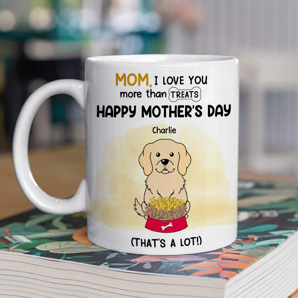 We Love You More Than Treats - Personalized Custom Coffee Mug - Image 2