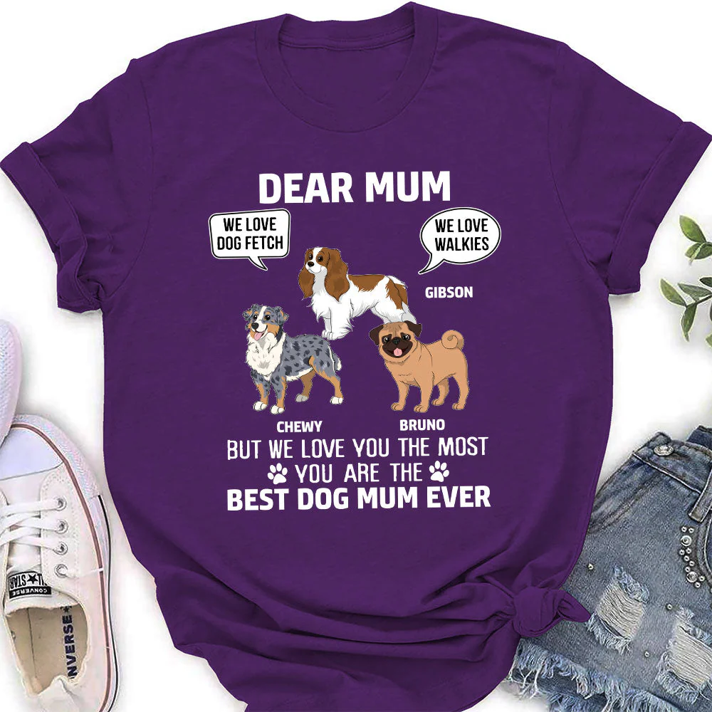 We Love You Most Dad - Personalized Custom Women's T-shirt - Image 3