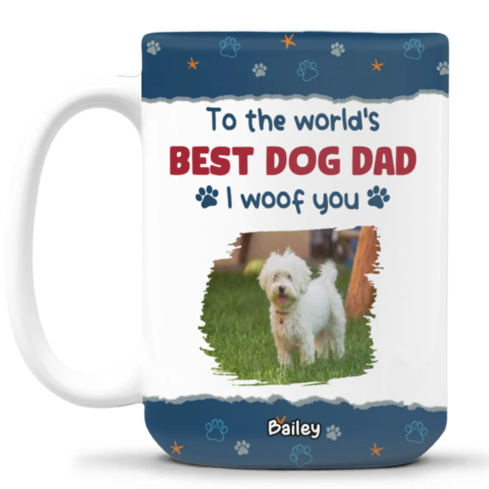We Mean We Woof You Photo - Personalized Custom Coffee Mug - Image 6