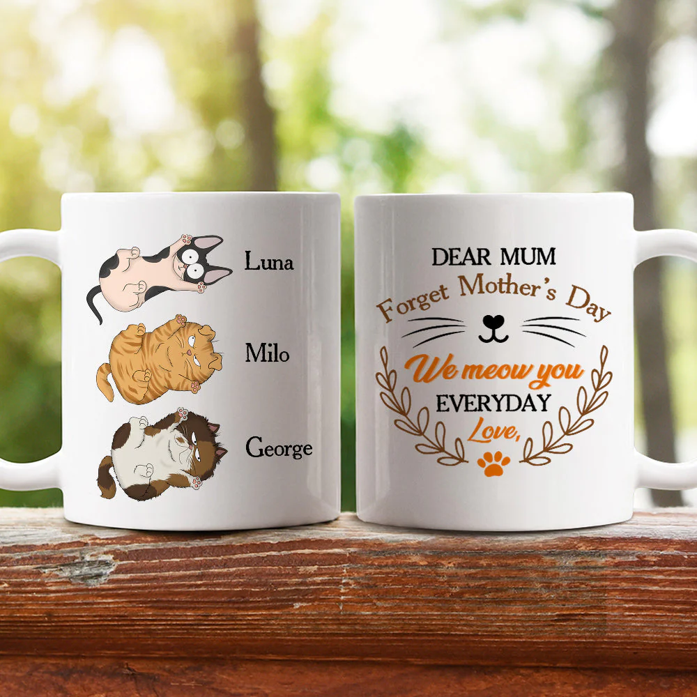 We Meow You Everyday - Personalized Custom Coffee Mug - Image 2