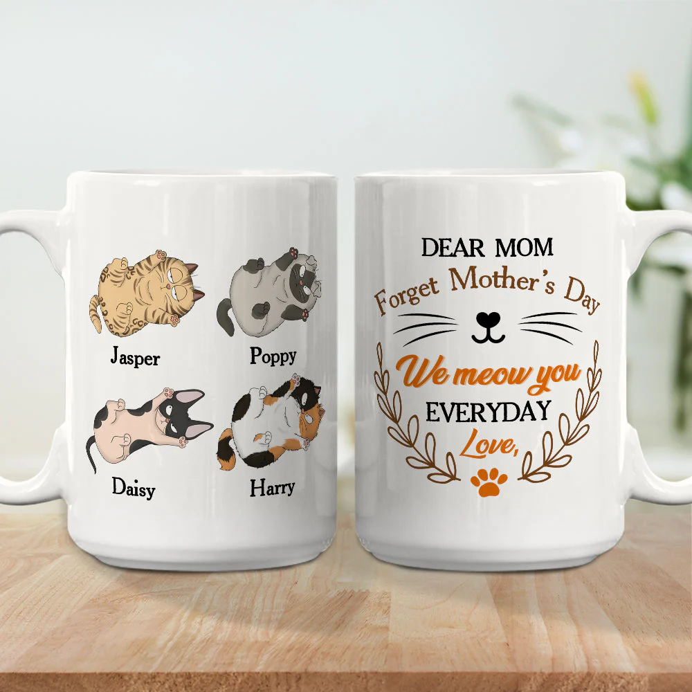 We Meow You Everyday - Personalized Custom Coffee Mug - Image 3