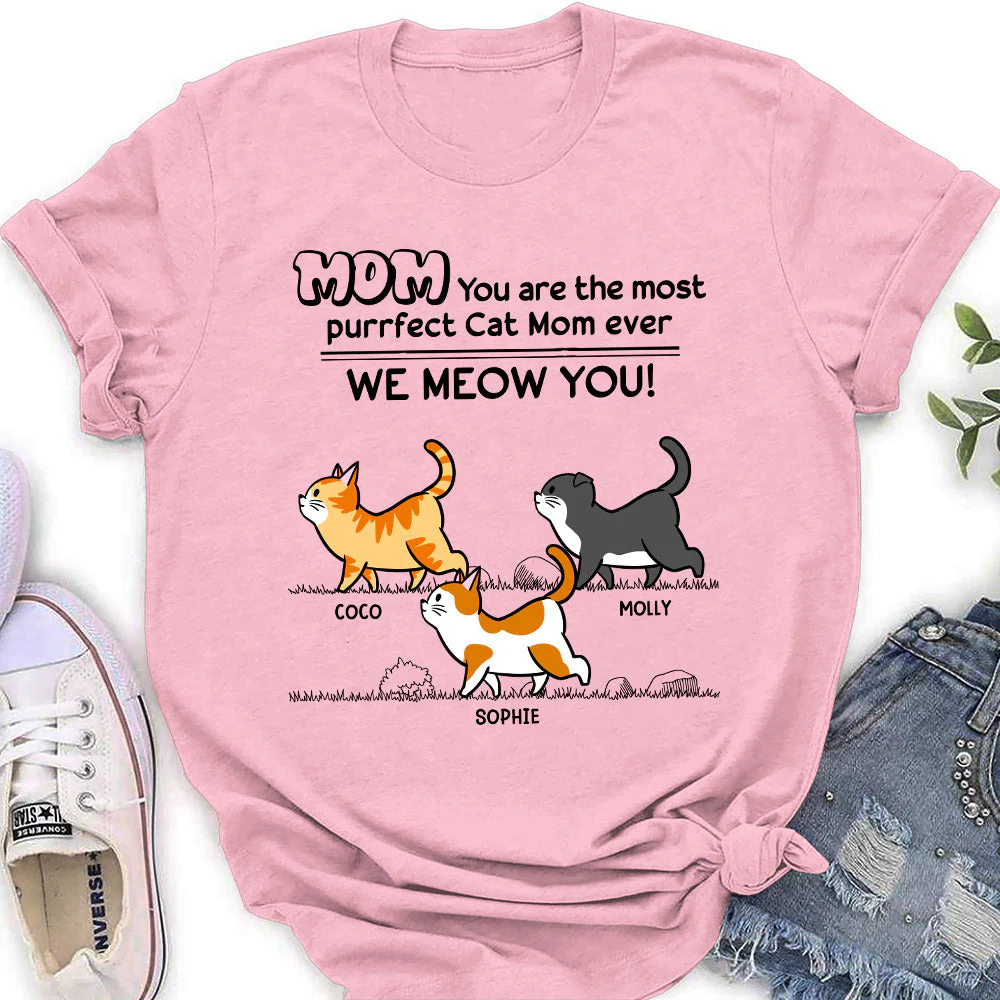 We Meow You - Personalized Custom Women's T-shirt - Image 3