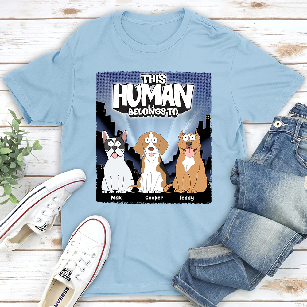 We Own You Human - Personalized Custom Unisex T-Shirt - Image 3